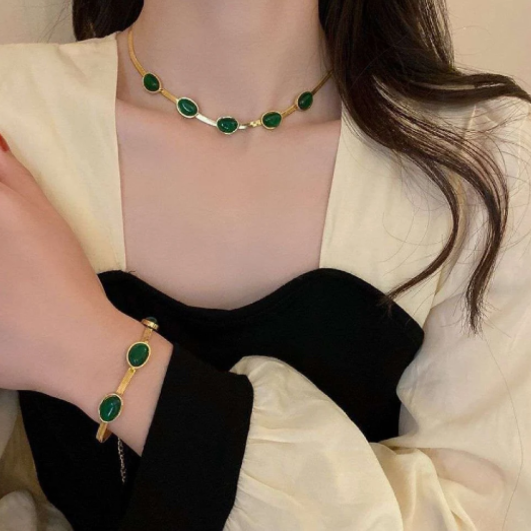 Miniatura 4 de Set collar pendientes y pulseras esmeral